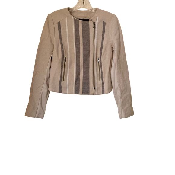 BcBg Max Azria Women's Jacket Size XS Holden Striped Cropped - Picture 2 of 10